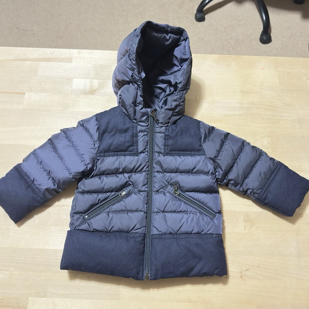 Moncler Kids Blue Down Puffer Jacket Coat Size 12-18 Months Ski Snow Outdoors